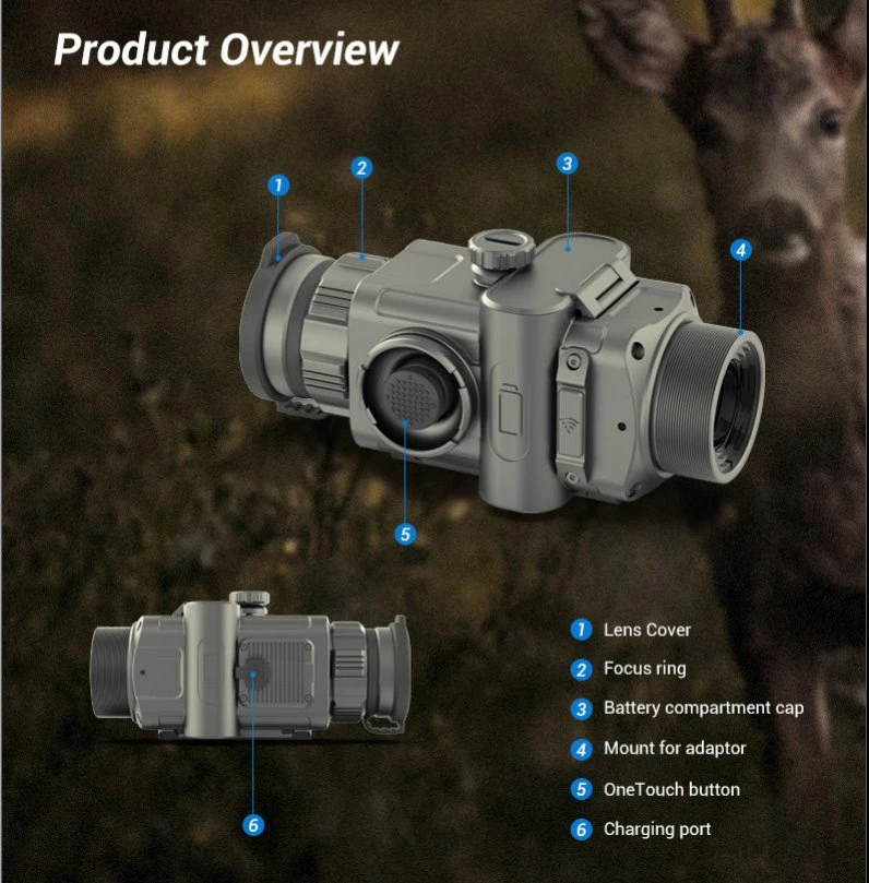 Artemis Clip-on Thermal Imaging Scope 25mm 35mm Objective Lens Night Vision Monocular Clip-on Thermal Imager